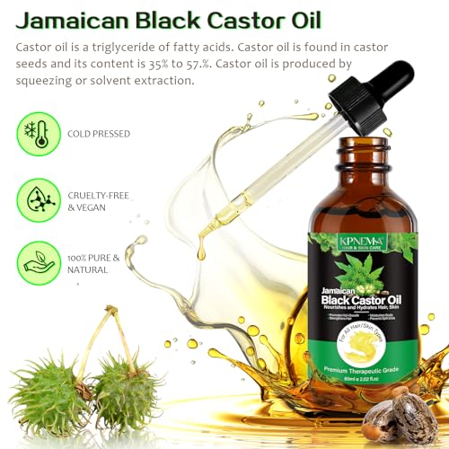 Jamaican Black Castor Oil for Hair Growth & Skin Care, 2 oz