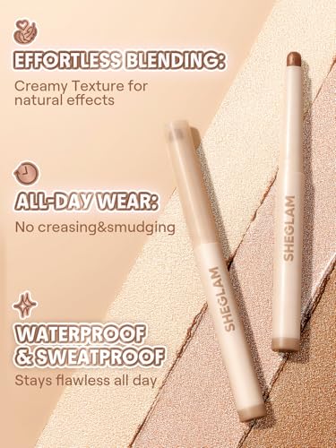 SHEGLAM Creamsicle Eyeshadow Stick Lush - Lightweight, Buildable, Shimmer & Matte Finishes