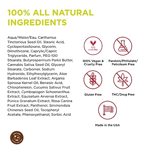 Hemp Seed Skin Butter, Sunsational - 8 oz. - Total Body Moisturizer - Hemp Seed Oil, Jojoba Oil, Shea Butter - Vegan & Cruelty Free