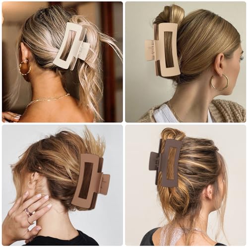 4.1 Inch Large Hair Claw Clips for Thick Hair, 8 Pack