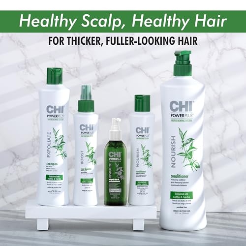 CHI PowerPlus Renewing Haircare Starter Kit, Includes Shampoo, Conditioner & Scalp Treatment, Anti-Shedding & Healthy Hair Renewal System