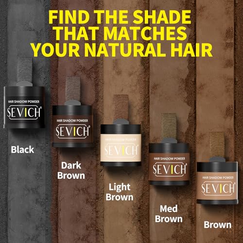 Sevich Hairline Powder 10g - Waterproof Hair Loss Concealer, Dark Brown