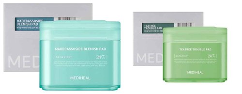 (Only Refill) MEDIHEAL Madecassoside Blemish Pad -Square Cotton Facial Toner Pads with Centella Asiatica&Madecassoside – Anti Blemish Face Pads to Improve Uneven Skin Tone - Vegan Gauze Pads,100 Pads