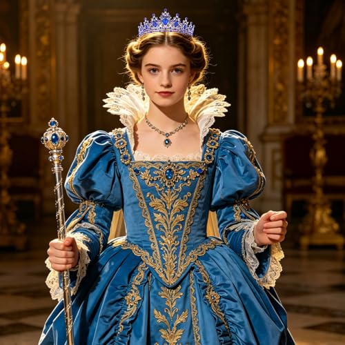 Blue Crystal Wedding Crown Tiara Rhinestone Headpiece