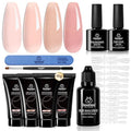 Beetles Poly Nail Gel Extension Kit - 4 Colors Nude Pink Starter Set