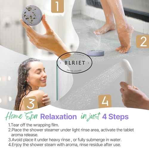 Shower Steamers Aromatherapy BLRIET 8 Pack Gifts for Women Stocking Stuffers Birthday Christmas White Elephant Gifts for Adults Her Mom Him Home Spa Gym Natural Essential Oil Travel Essentials