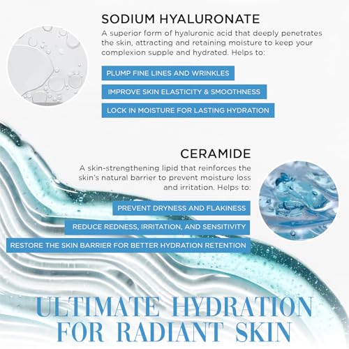 Context Skin Hyaluronic Acid Serum for Face - Deeply Hydrates & Plumps, Smooths Fine Lines, Enhances Elasticity & Restores Radiance - Pure Hyaluronic Serum for Glowing, Youthful Skin - 1.69 Fl oz