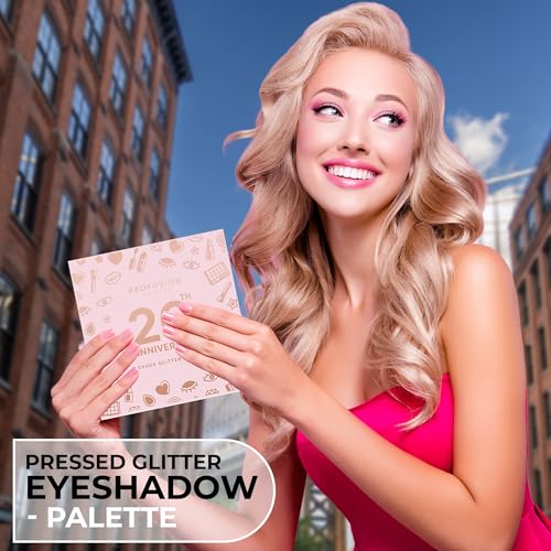 Profusion Cosmetics 9-Color Pressed Glitter Eyeshadow Palette Rose
