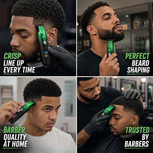 LQT-128 Cordless Beard Trimmer for Men, Rechargeable with LED Display, Grooming Gift Set