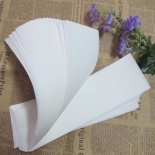 100PCS White Large Facial Body Hair Removal Non Woven Wax Strip Epilating Waxing Strips