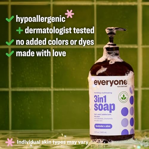 Everyone 3-in-1 Soap, Body Wash & Shampoo - Lavender Aloe, 32 oz (2-Pack)
