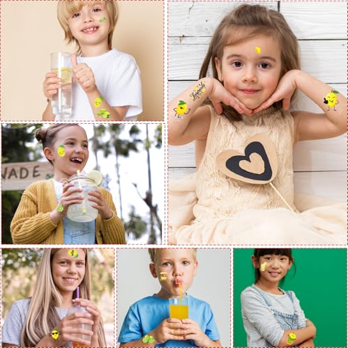 Lemon Temporary Tattoos - 200+ Stickers for Kids Party