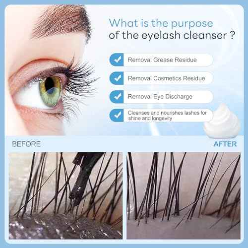 Lash Shampoo Concentrate 100ml Lash Extension Cleanser Oil-Free Eyelash Extension Shampoo with Salon Home Care -Makes 20 Bottles 60ml Lash Shampoo,Unscented