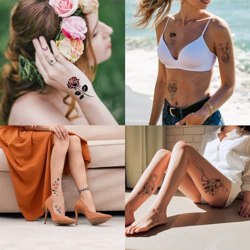 Cerlaza Temporary Tattoos 162 Styles, 50 Sheets Waterproof