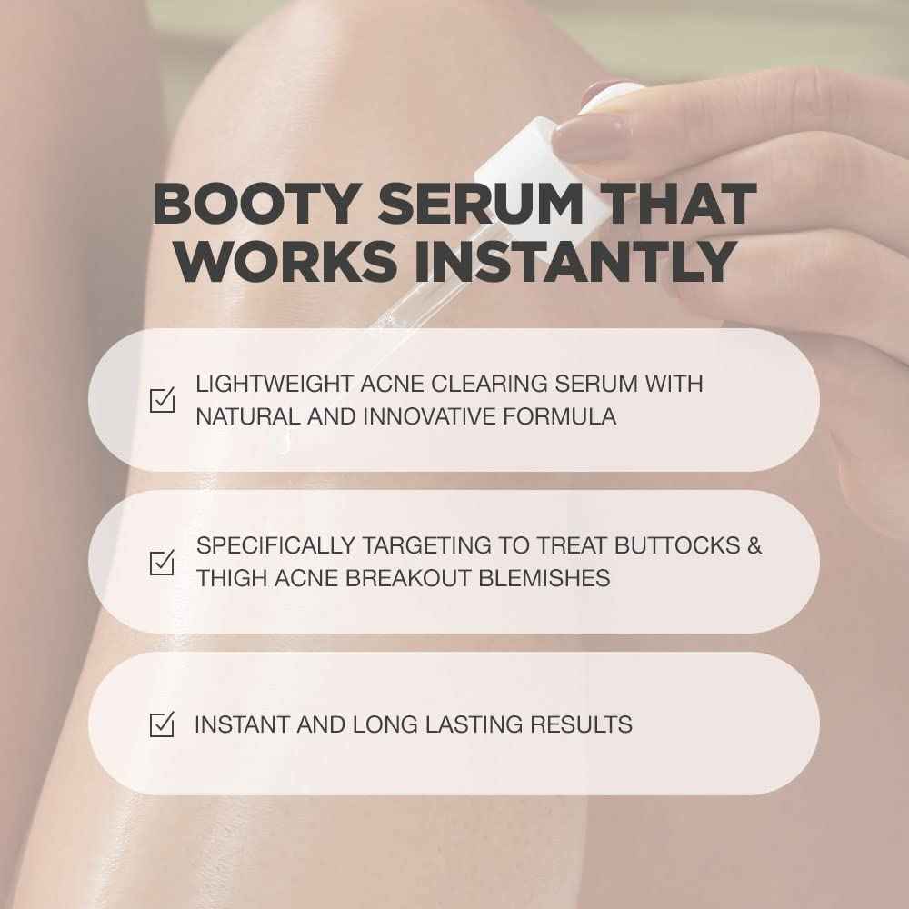 Butt Scrub Wash and Butt Acne & Ingrown Hair Treatment Serum | AHA & BHA Butt Acne and Ingrown Hair Treatment For Bikini Area | Get rid of Butt Acne, Ingrown Hair, Back Acne, Strawberry Legs