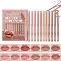 12-Color Matte Lip Liner Set - Waterproof & Long Lasting