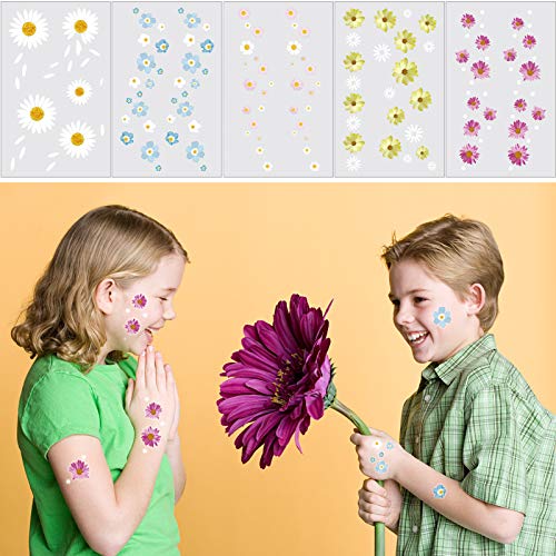 Konsait 25 Sheet Flower Temporary Tattoos - Waterproof Body Art Stickers
