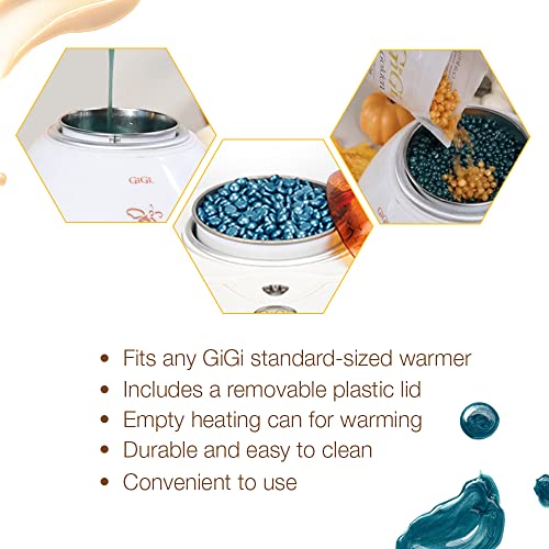 GiGi Soothing Azulene Hard Wax Beads & Refill Can 14 oz, Large Wax Sticks Applicators, 100 pcs ? All-in-One Hair Removal for Sensitive Skin, Waxing Kit for Women