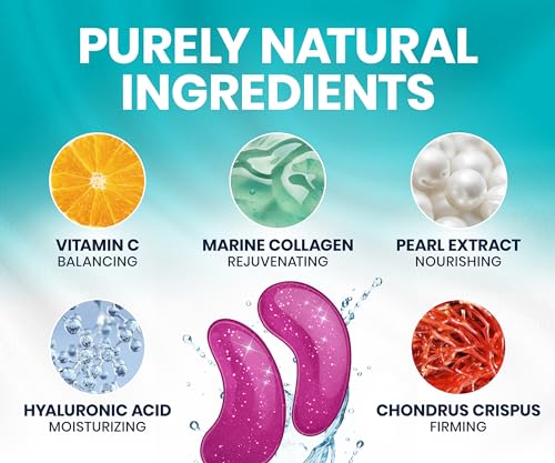 Stylia Collagen & Vitamin C Under Eye Patches for Puffy Eyes Dark