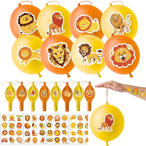 Lion Party Favors Kit - 48 Tattoos & 24 Punch Balloons