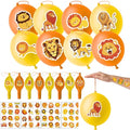 Lion Party Favors Kit - 48 Tattoos & 24 Punch Balloons