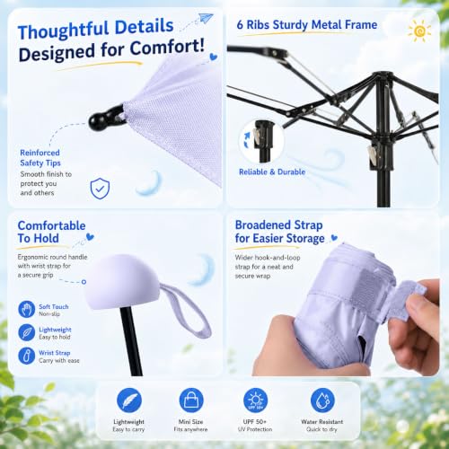 BAODINI UV Protection Mini Umbrella - Compact Pocket Size