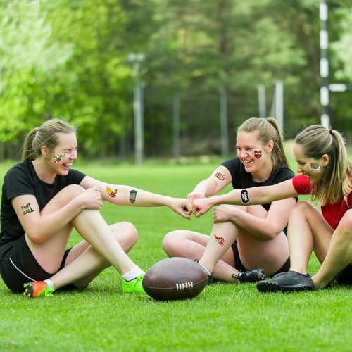 Fovths 144 Pcs Football Temporary Tattoos – 24 Designs, 6 Sheets for Team Parties
