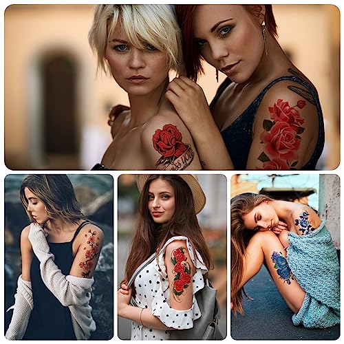 Kotbs Waterproof Temporary Tattoos - 21 Flower Sheets