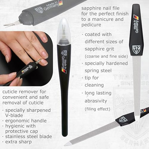 10-Piece Manicure Pedicure Grooming Kit in Leather Case