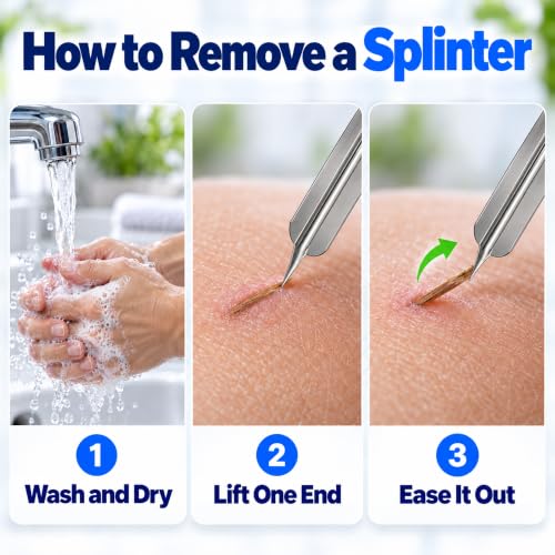 SplinterAid Disposable Splitter Removal Kit - 30 Sterile Tools for Fast, Clean Splinter Extraction