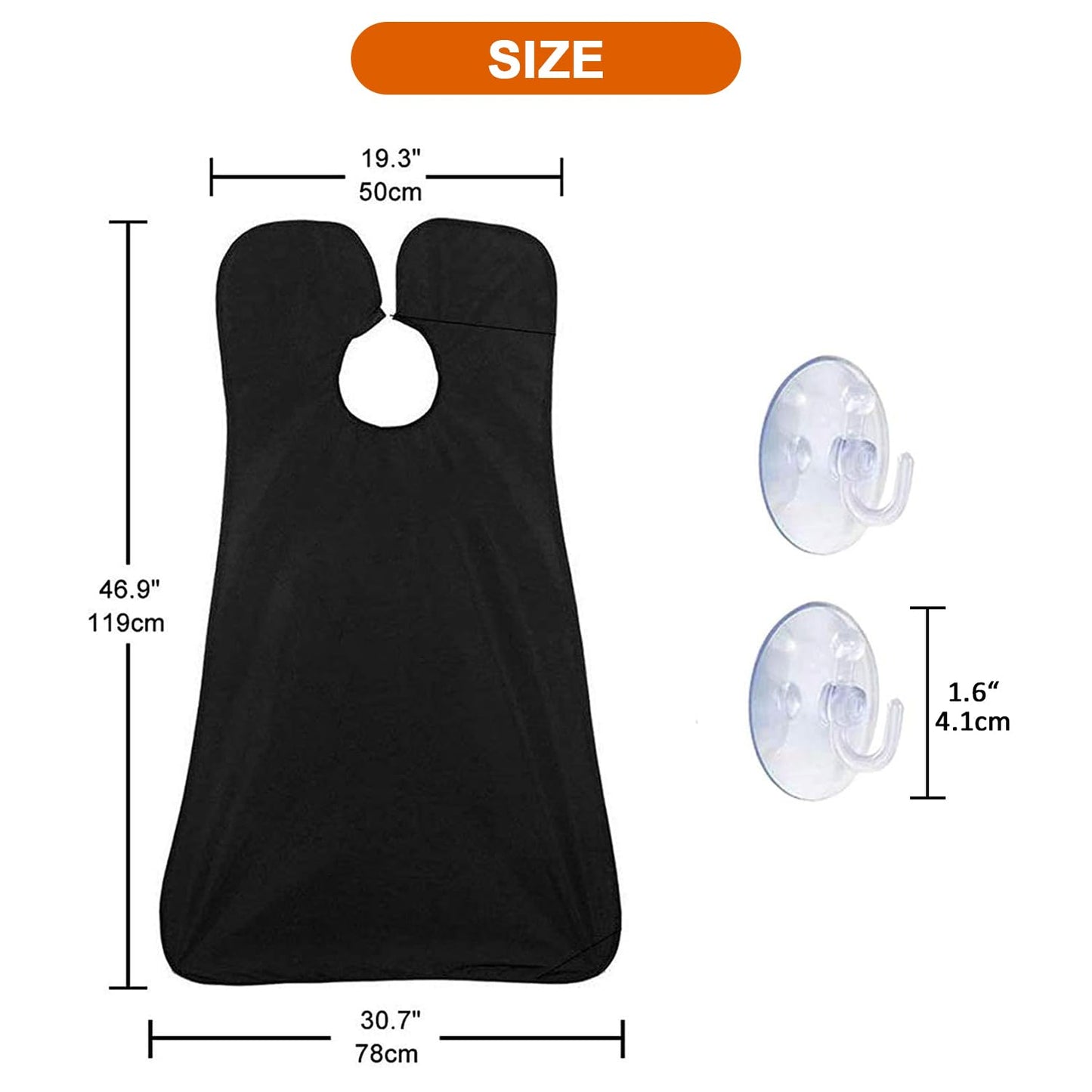 ztarraum Beard Bib Beard Apron, Beard Gather，Shaving and Trimming, Non-Stick Grooming Cloth with 2 Suction Cups, Best Gifts for Men,Valentine's Day Gift