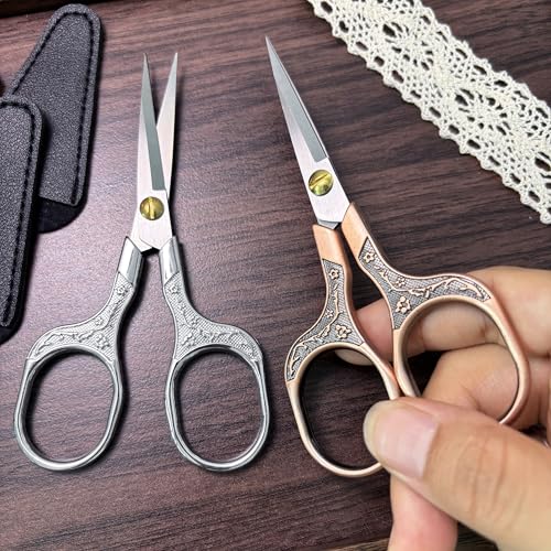 5 Inch Embroidery Scissors Set, Stainless Steel Craft Trimming Shears