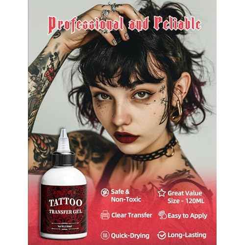 Phomemo Tattoo Transfer Gel, Stencil Gel for Tattooing, Tattoo Supplies for Artists & Beginners, Transfer Solution for Stencil Transfering, 4 Ounce
