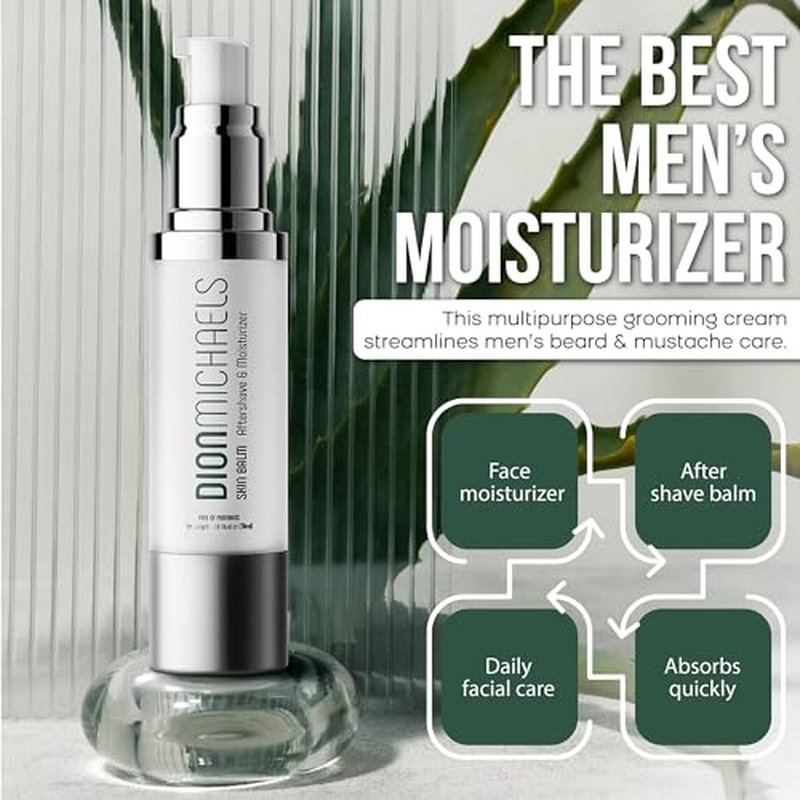 2-Pack Shaving Cream Set for Men - Includes 3oz 4-in1 Mens Shaving Cream, Facial Cleanser, Beard Care, Moisturizer & 1oz 2-in1 Aftershave Balm & Moisturizer for Men - For All Skin Types