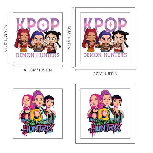 40Pcs Korean Idol Demon Movie Hunters Temporary Tattoos for kids,Goodie Bag Stuffers Party Supplies Birthday Decoration Gifts for Girl Boys Home Activity Class Prizes Carnival Christmas Rewards