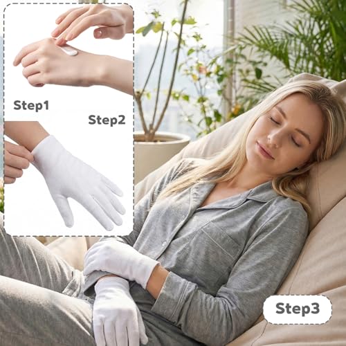 32 Pcs Reusable Cotton Gloves for Moisturizing & Inspection