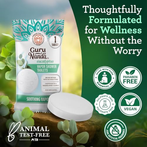 Eucalyptus Vapor Shower Tablets - Aromatherapy Steamers for Relaxation, 10 Count