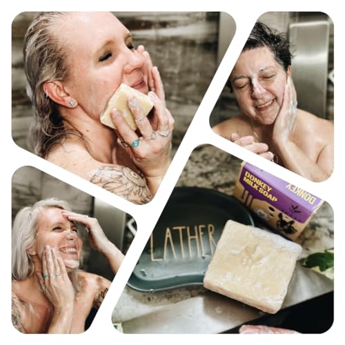 Unscented Donkey Milk Soap Bar ? Fragrance-Free, Handmade Natural Soap for Sensitive Skin, 5oz (Pack of 3)