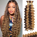 BIZVUS 110g Boho Braiding Hair - 18 inch Deep Wave Ombre #4/27
