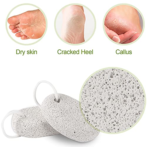 2PCS Natural Pumice Stone Foot & Hand Callus Remover - Lava Pedicure Tool Set