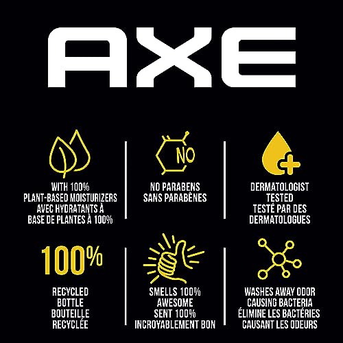 AXE Body Wash Charge and Hydrate Sports Blast Energizing Citrus Scent Men's Body Wash 100 percent Recycled Bottle 16 oz (Pack of 8)