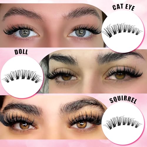 560pcs Lash Clusters Kit with Bond, Seal & Tweezers