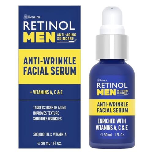 LIVAURA Retinol Men¡¯s Anti-Wrinkle Facial Serum ? The Original Retinol Anti-Aging Men¡¯s Formula For Younger Looking Skin ? Vitamin-Enriched To Smooth Fine Lines & Wrinkles, Promote Firmness