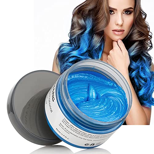 Permotary Hair Color Wax Styling Cream Mud, Temporary Hair Dye Wax Great for Party, Cosplay, Halloween,Fancy Dress, 4.23 OZ (Gray)