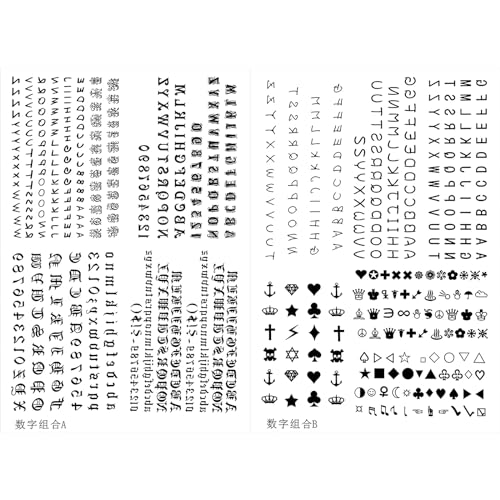 30 Sheet Temporary Alphabet Tattoo Stickers Letter Name