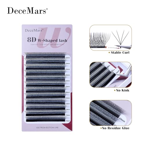 8D W Eyelash Extensions - Easy Fans Russian Volume Clusters