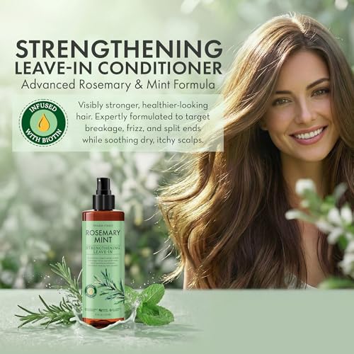 PHARM TO TABLE Rosemary Leave-In Conditioner Spray 2 Pack for Hair Growth & Scalp Care