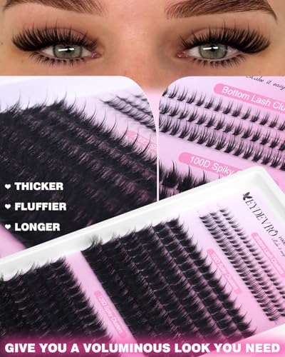 Fluffy Lash Clusters with Bottom Lashes – Volume D Curl 10-20mm