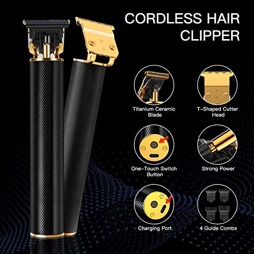 Cordless Hair Clipper Kit with 4 Guide Combs - Rechargeable