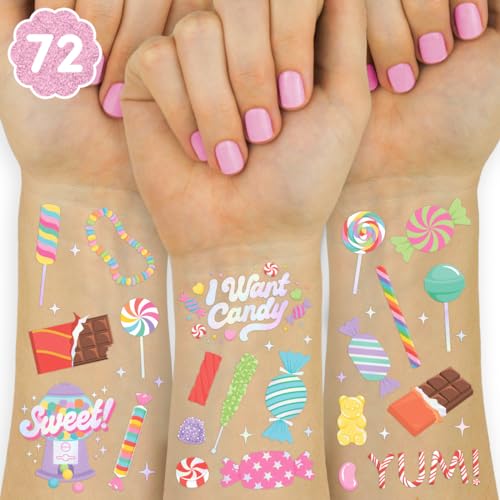 xo, Fetti 72 Iridescent Candy Temporary Tattoos